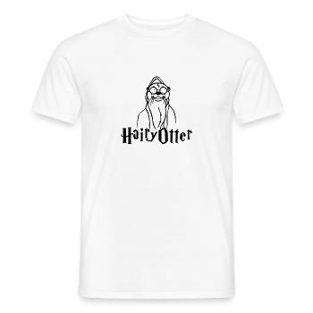 Loutre poilue - T-shirt homme - blanc - Devant - AI Model Male 178 dark (178cm)