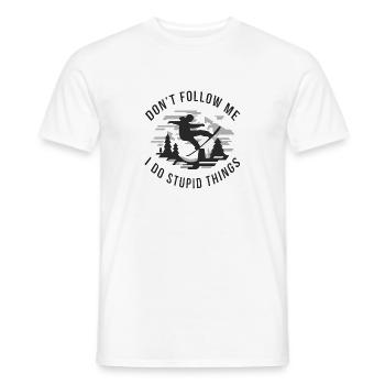 Snowboard - Männer T-Shirt - Weiß - Vorne - AI Model Male 178 dark (178cm)