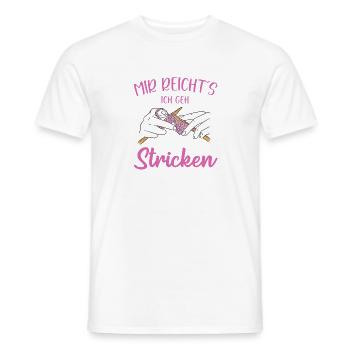 stricken stricksprüche häkelsprüche häklerinnen - Männer T-Shirt - Weiß - Vorne - AI Model Male 178 dark (178cm)