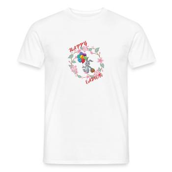 Joyeuses Pâques | Ostern | Cadeaux de Pâques | Pâques - T-shirt homme - blanc - Devant - AI Model Male 178 dark (178cm)