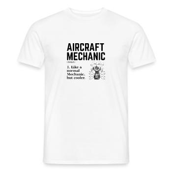 Mécanicien d’aéronef - T-shirt homme - blanc - Devant - AI Model Male 178 dark (178cm)