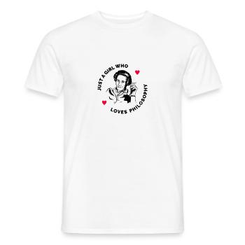 Nur ein Mädchen, das Philosophie liebt - Männer T-Shirt - Weiß - Vorne - AI Model Male 178 dark (178cm)
