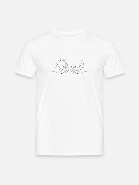 Sonne und Mond Yoga Retro Yoga Fan Yogalehrerin - Männer T-Shirt - Weiß