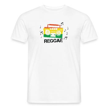 Reggae Beat - T-shirt homme - blanc - Devant - AI Model Male 178 dark (178cm)