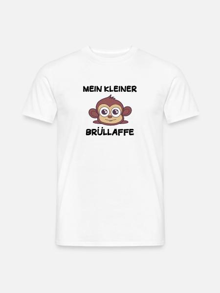 Mein kleiner Brüllaffe Äffchen Affe Lustig - Männer T-Shirt - Weiß