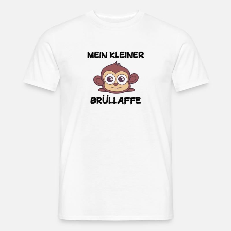 Mein kleiner Brüllaffe Äffchen Affe Lustig - Männer T-Shirt - Weiß
