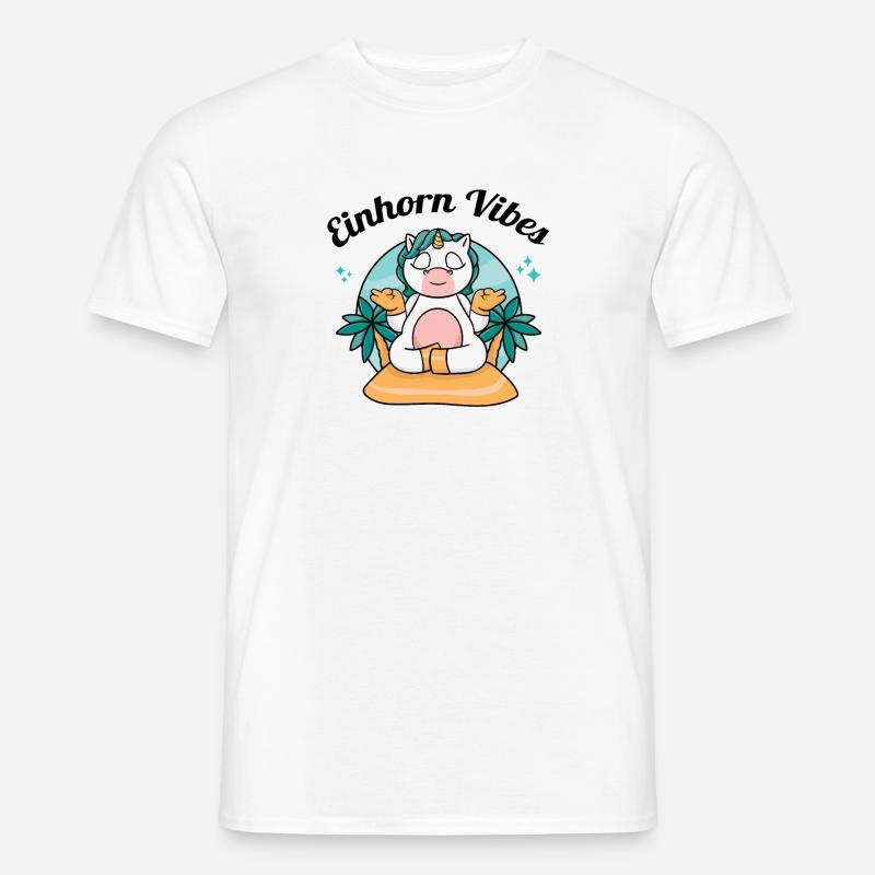 Team Einhorn - Männer T-Shirt - Weiß