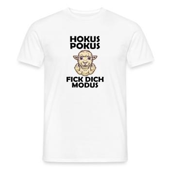 Hokus Pokus fick dich Modus Schaf Arbeit - Männer T-Shirt - Weiß - Vorne - AI Model Male 178 dark (178cm)