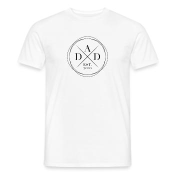 Dad est. 2020 fathers becoming family parents - Men's T-Shirt - white - Front - AI Model Male 178 dark (178cm)