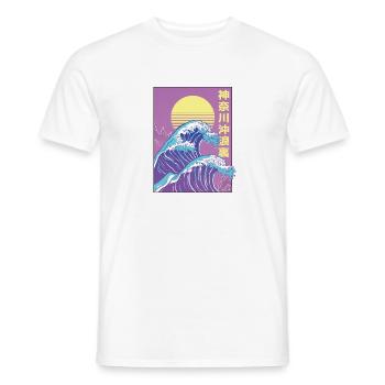 Great Wave of Kanagawa - Men's T-Shirt - white - Front - AI Model Male 178 dark (178cm)