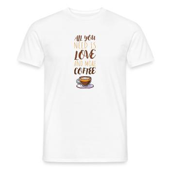 Café - T-shirt homme - blanc - Devant - AI Model Male 178 dark (178cm)