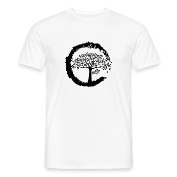 Tree of Life Yoga Retro Yoga Fan Yoga Teacher - Men's T-Shirt - white - Front - AI Model Male 178 dark (178cm)