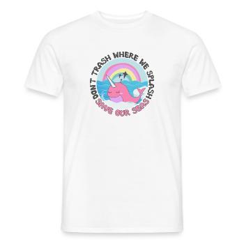 Müll nicht, wo wir spritzen retten unsere Meere - Männer T-Shirt - Weiß - Vorne - AI Model Male 178 dark (178cm)
