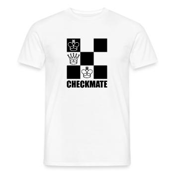 Checkmate Sport Schach Schachmeister Denksport - Männer T-Shirt - Weiß - Vorne - AI Model Male 178 dark (178cm)