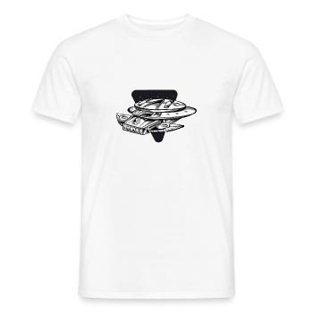 Space Raumschiff - Männer T-Shirt - Weiß - Vorne - AI Model Male 178 dark (178cm)
