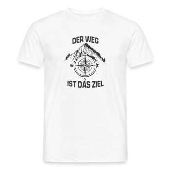 Wanderer Sport Motiv Hobby Bergsteiger Hiking - Männer T-Shirt - Weiß - Vorne - AI Model Male 178 dark (178cm)