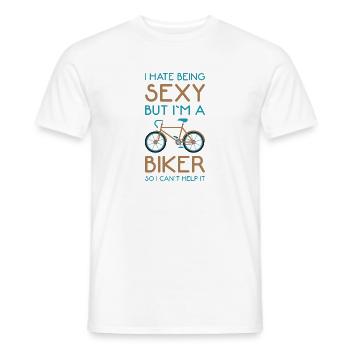 bicycle - Men's T-Shirt - white - Front - AI Model Male 178 dark (178cm)