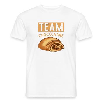 Team chocolatine T-Shirt Anti Pain au Chocolat - T-shirt homme - blanc - Devant - AI Model Male 178 dark (178cm)