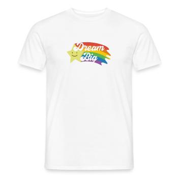 Motivationnel Grand Rêveur Rêve Grand Inspirant - T-shirt homme - blanc - Devant - AI Model Male 178 dark (178cm)