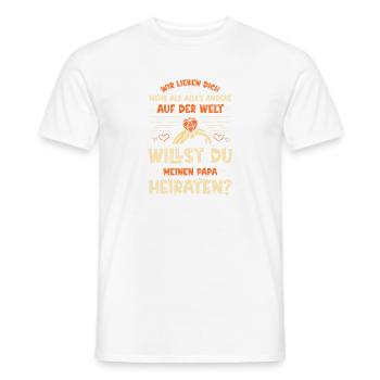 Heiratsantrag Stiefvater - Männer T-Shirt - Weiß - Vorne - AI Model Male 178 dark (178cm)