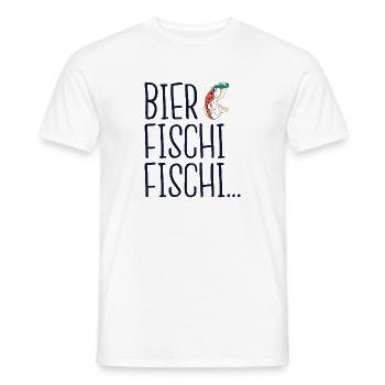 Bier Fischi Fischi Fischi... - Männer T-Shirt - Weiß - Vorne - AI Model Male 178 dark (178cm)