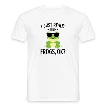 Frog Lovers Kids Frogs - Men's T-Shirt - white - Front - AI Model Male 178 dark (178cm)