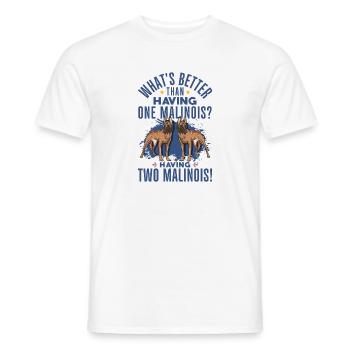 Berger belge Malinois - T-shirt homme - blanc - Devant - AI Model Male 178 dark (178cm)
