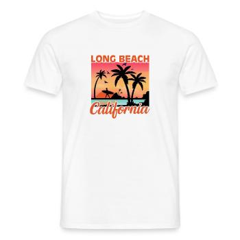 California - Men's T-Shirt - white - Front - AI Model Male 178 dark (178cm)