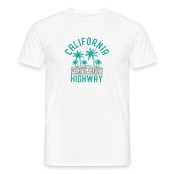 California - Men's T-Shirt - white - Front - AI Model Male 178 dark (178cm)