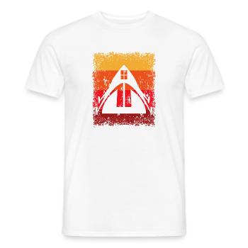 Zelten Zelt - Männer T-Shirt - Weiß - Vorne - AI Model Male 178 dark (178cm)