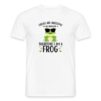 Frog Lovers Kids Frogs - Men's T-Shirt - white - Front - AI Model Male 178 dark (178cm)