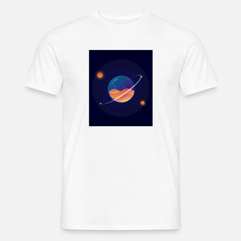 Galaxy Weltall Universum Astronaut Erde Geschenk - Männer T-Shirt - Weiß