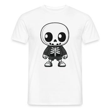 Skelett Halloween Cartoon - Männer T-Shirt - Weiß - Vorne - AI Model Male 178 dark (178cm)
