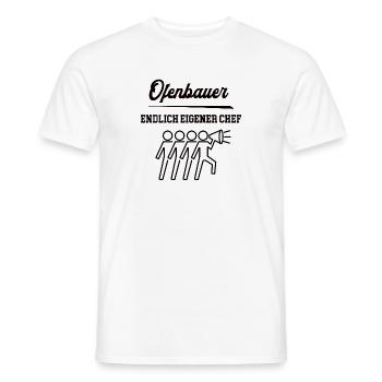 Ofenbauer Chef Selbstständigkeit Firma Gründen - Männer T-Shirt - Weiß - Vorne - AI Model Male 178 dark (178cm)