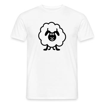 mouton - T-shirt homme - blanc - Devant - AI Model Male 178 dark (178cm)