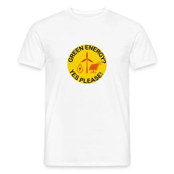 Énergie renouvelable Renewable Energy - T-shirt homme - blanc - Devant - AI Model Male 178 dark (178cm)