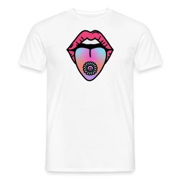 Happy - Men's T-Shirt - white - Front - AI Model Male 178 dark (178cm)