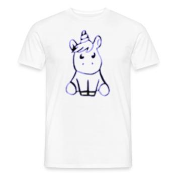T-shirt Licorne - T-shirt homme - blanc - Devant - AI Model Male 178 dark (178cm)