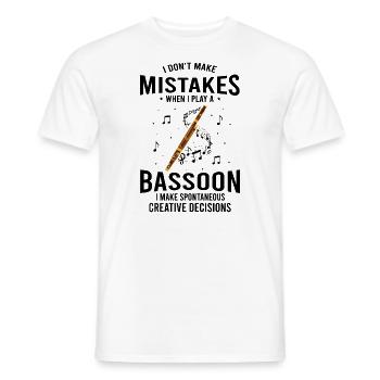 Fagottrohr für Fagottist und Fagottorchester - Männer T-Shirt - Weiß - Vorne - AI Model Male 178 dark (178cm)