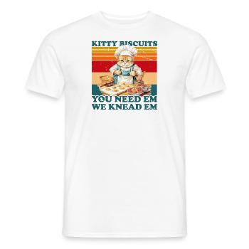 Kitty Biscuits Cat Cat Biscuits Baker Baker - Men's T-Shirt - white - Front - AI Model Male 178 dark (178cm)