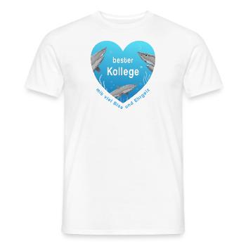 best colleague - Men's T-Shirt - white - Front - AI Model Male 178 dark (178cm)