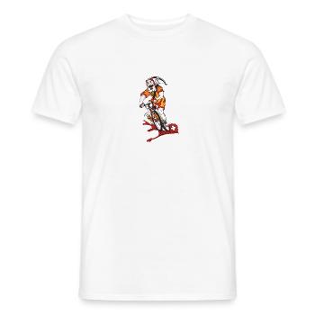 Mountainbike, Wiltsch, Haslital, Schweiz, Sport - Männer T-Shirt - Weiß - Vorne - AI Model Male 178 dark (178cm)