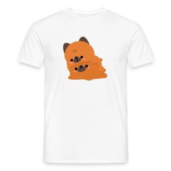 German Shepherd Couple - Men's T-Shirt - white - Front - AI Model Male 178 dark (178cm)