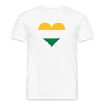 A heart for India - Men's T-Shirt - white - Front - AI Model Male 178 dark (178cm)