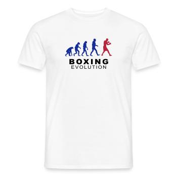 Boxing evolution - T-shirt homme - blanc - Devant - AI Model Male 178 dark (178cm)