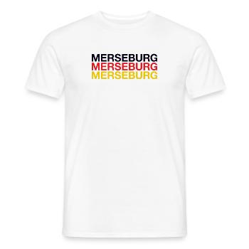 MERSEBURG - Männer T-Shirt - Weiß - Vorne - AI Model Male 178 dark (178cm)