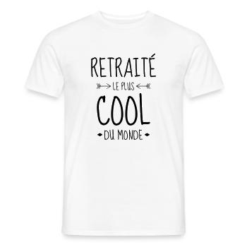 Retirement Retired Ruhestand Retraite Retraitée - Men's T-Shirt - white - Front - AI Model Male 178 dark (178cm)