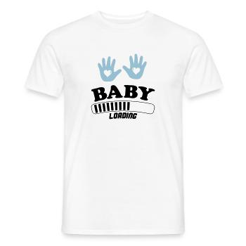 baby loading - Men's T-Shirt - white - Front - AI Model Male 178 dark (178cm)