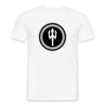 trident 001 - Men's T-Shirt - white - Front - AI Model Male 178 dark (178cm)