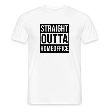 Straight Outta Homeoffice - Männer T-Shirt - Weiß - Vorne - AI Model Male 178 dark (178cm)